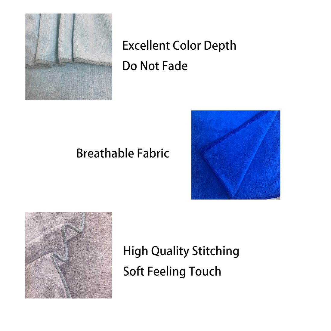Dribble Microfiber Weft Knitting 400 GSM Hand Towel 40x60 cm | Ultra Soft, Quick Dry, Highly Absorbent | Lightweight & Skin-Friendly Towel for Bathroom, Gym & Travel, Blue & Grey (Pack of 4)
