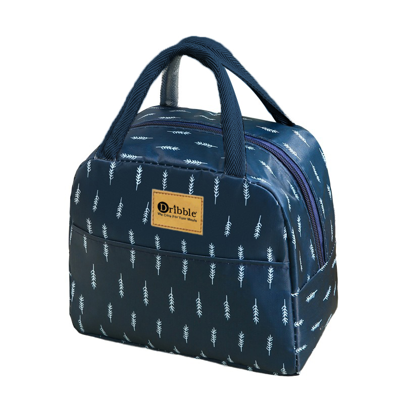 Dribble Insulated Lunch Bag for Office, School, Men, Women, Tiffin Pouch Bag, Hot & Cold Lunch Box Bags for Boys, and Girls, Blue, Size - 22 x 13 x 18 cm