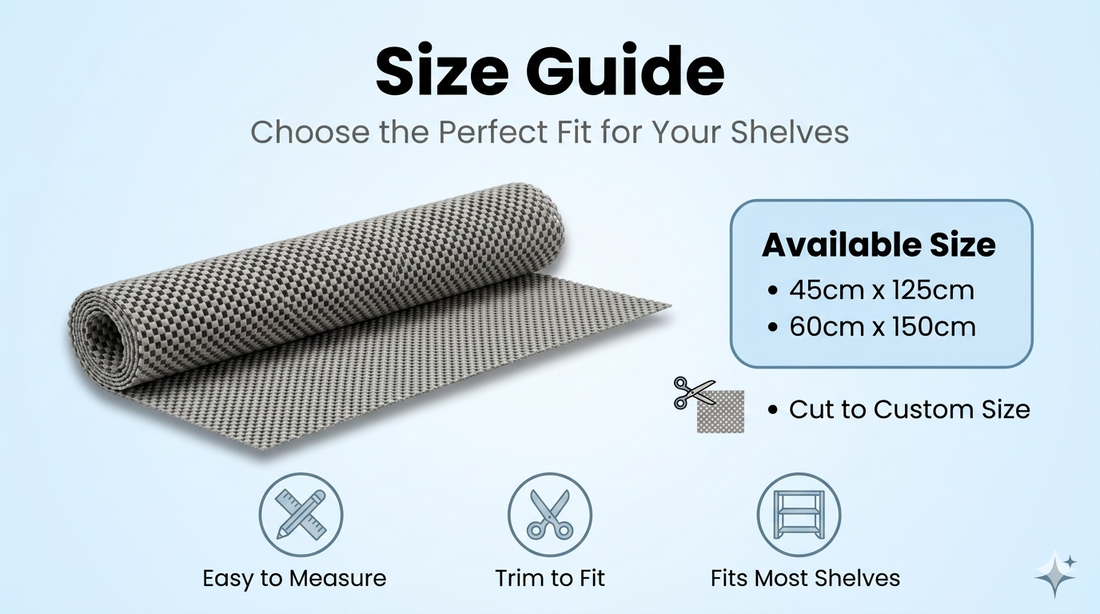Dribble Eva Shelf Liner Mat Mesh Pattern 45x125cm Roll, Non Slip Drawer & Cabinet Liner for Kitchen, Oilproof Washable Fridge Mat | Anti Skid Cupboard Wardrobe Multipurpose Mat (Grey) Pack of 2