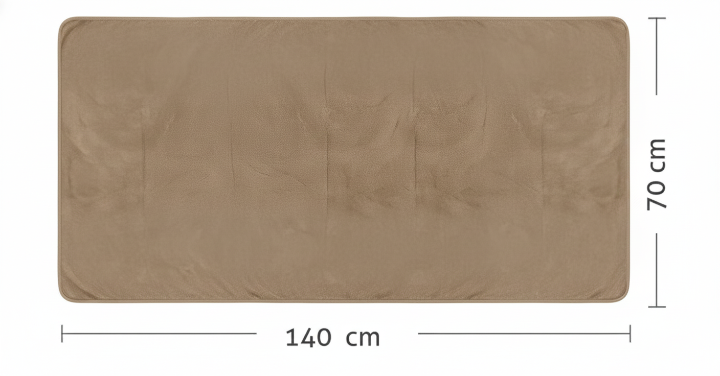 Dribble Coral Fleece 450 GSM Bath Towel 70x140 cm | Ultra Soft, Quick Dry, Highly Absorbent | Lightweight & Skin-Friendly Towel for Bathroom, Gym & Travel, Brown