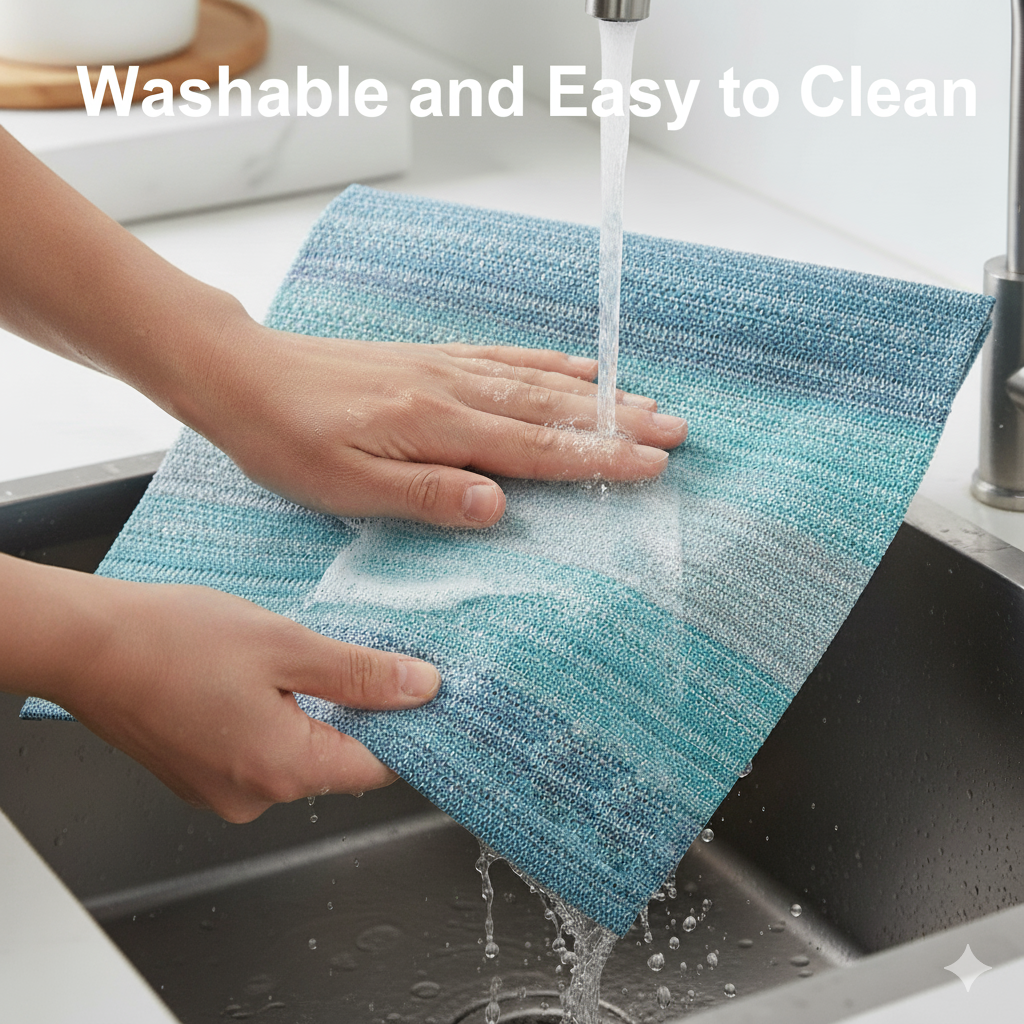 Dribble Premium PVC Placemats Set of 4 | Heat-Resistant, Washable, Waterproof Table Mats | Anti-Slip Dining Table Placemats for Kitchen & Home Decor – 45x30cm, Design - Mayura Blue