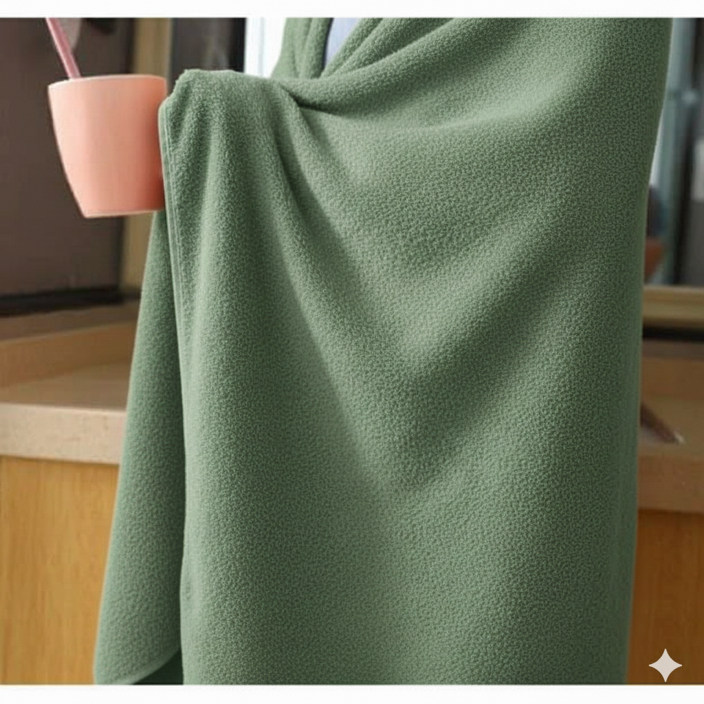 Dribble Coral Fleece weft knitting  400 gsm Bath Towel 70 cm x140 cm |  Ultra Soft, Quick Dry, Highly Absorbent | Lightweight & Skin-Friendly Towel for Bathroom, Gym & Travel, (Brown/Blue/Green, Pack of 3)