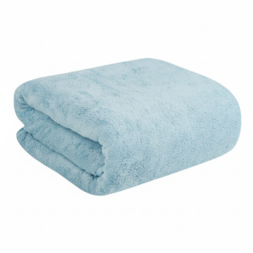 Dribble Coral Fleece 450 GSM Bath Towel 70x140 cm | Ultra Soft, Quick Dry, Highly Absorbent | Lightweight & Skin-Friendly Towel for Bathroom, Gym & Travel, Blue