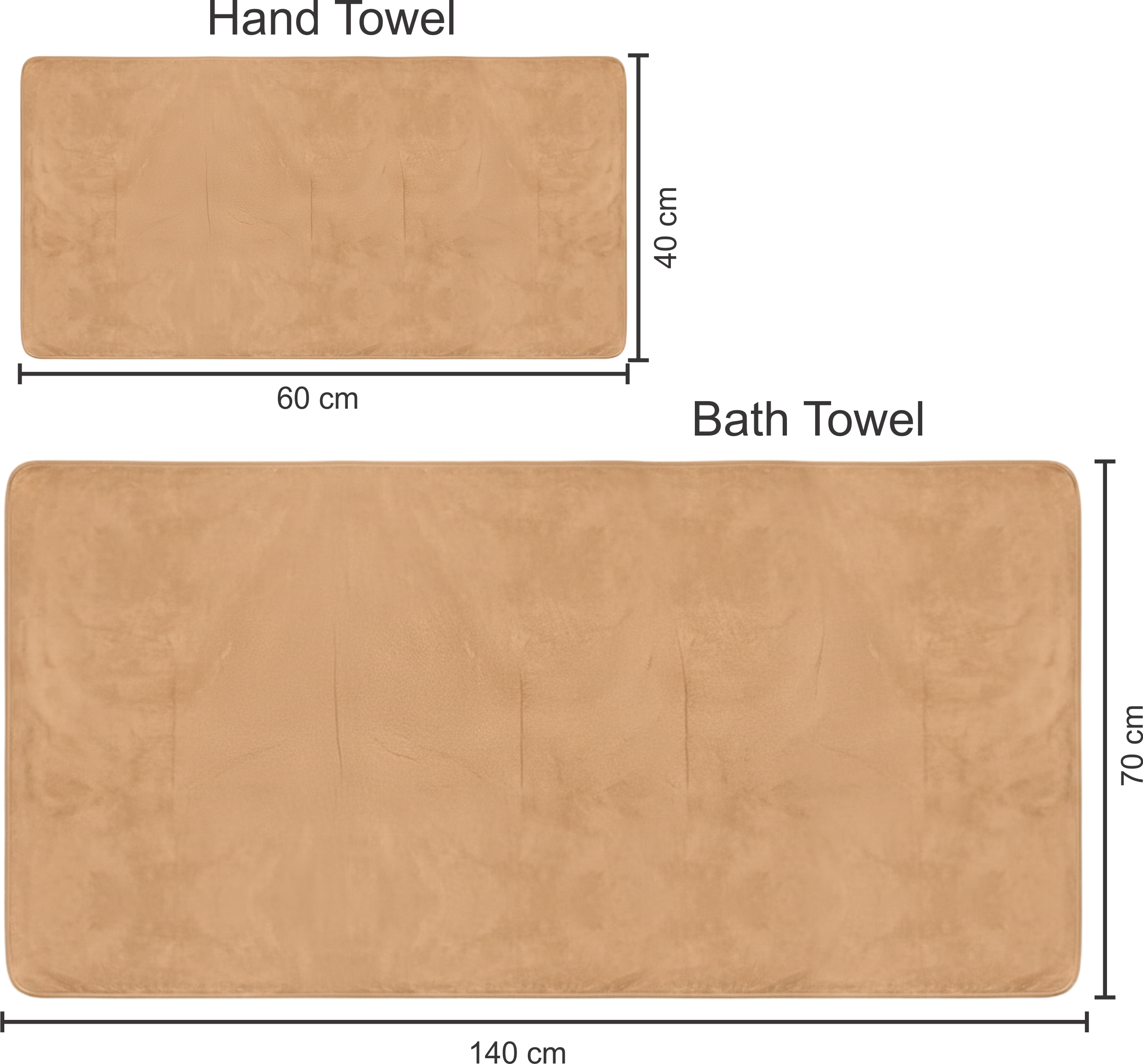 Dribble Coral Fleece Microfiber Towel Set | Ultra Soft & Highly Absorbent Hand Towel + Bath Towel | 450 GSM Quick Dry Towels for Bathroom, Home, Gym & Travel (Pack of 2, Peach)