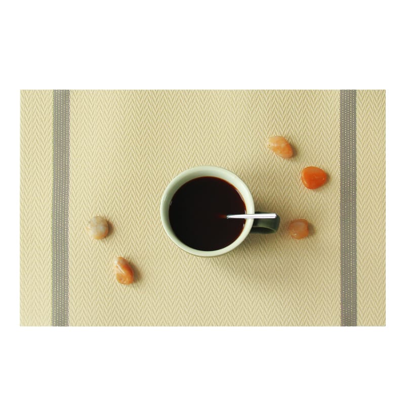 Dribble Premium PVC Placemats Set of 6 | Heat-Resistant, Washable, Waterproof Table Mats | Anti-Slip Dining Table Placemats for Kitchen & Home Decor – 45x30cm, Design - Ivory Charm