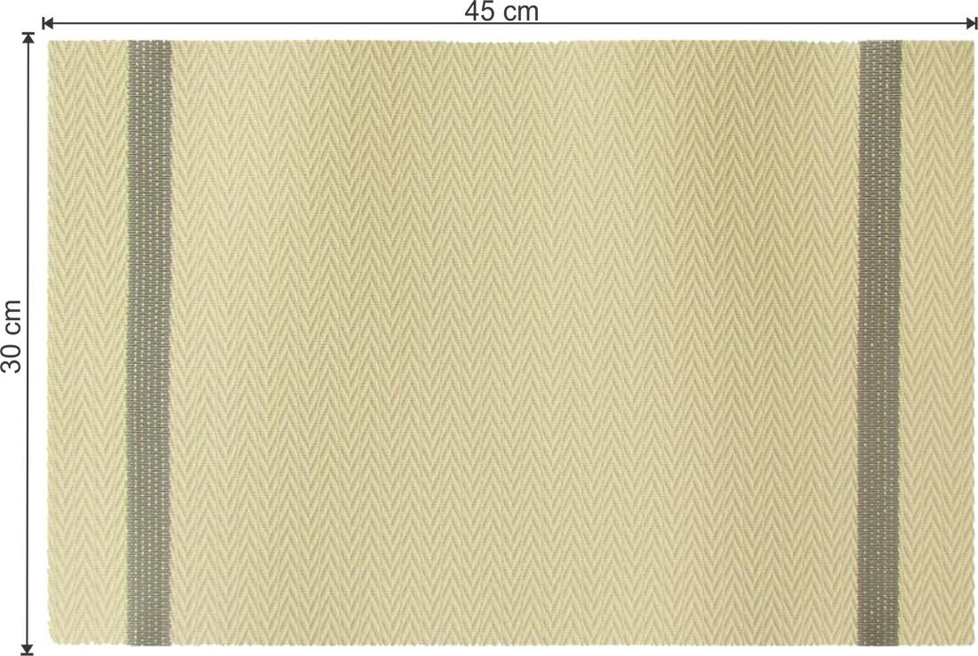 Dribble Premium PVC Placemats Set of 6 | Heat-Resistant, Washable, Waterproof Table Mats | Anti-Slip Dining Table Placemats for Kitchen & Home Decor – 45x30cm, Design - Ivory Charm