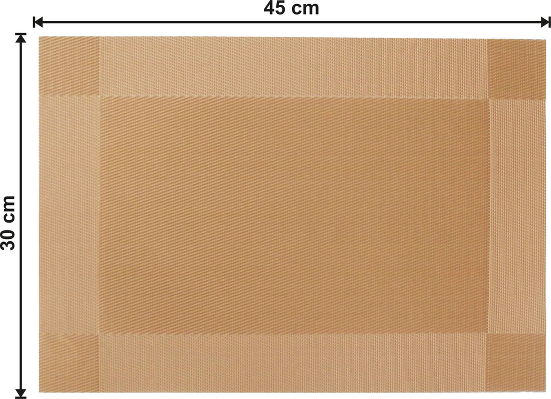 Dribble PVC Placemats Set of 4 | Heat-Resistant, Washable, Waterproof Table Mats | Anti-Slip Dining Table Placemats for Kitchen & Home Decor – 45x30cm, Design -Sunstone