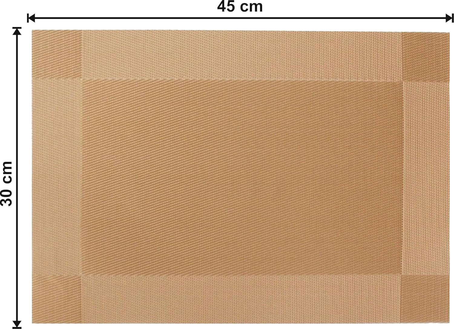 Dribble PVC Placemats Set of 6 | Heat-Resistant, Washable, Waterproof Table Mats | Anti-Slip Dining Table Placemats for Kitchen & Home Decor – 45x30cm, Design -Sunstone