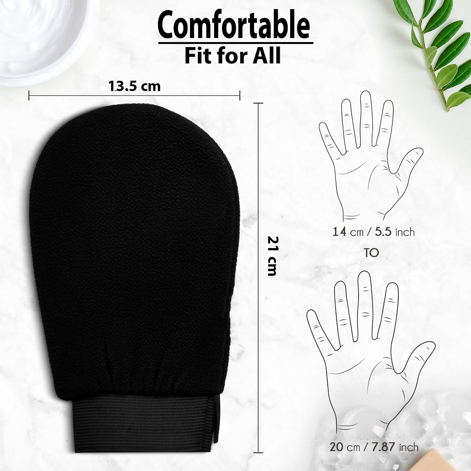 Dribble Premium Body Exfoliating Glove & Scrubber for Shower | Deep Exfoliation to Remove Dead Skin & Keratosis Pilaris | 100% Natural Viscose Fiber for Smooth Skin | Reusable Mitt for Self-Tan Prep