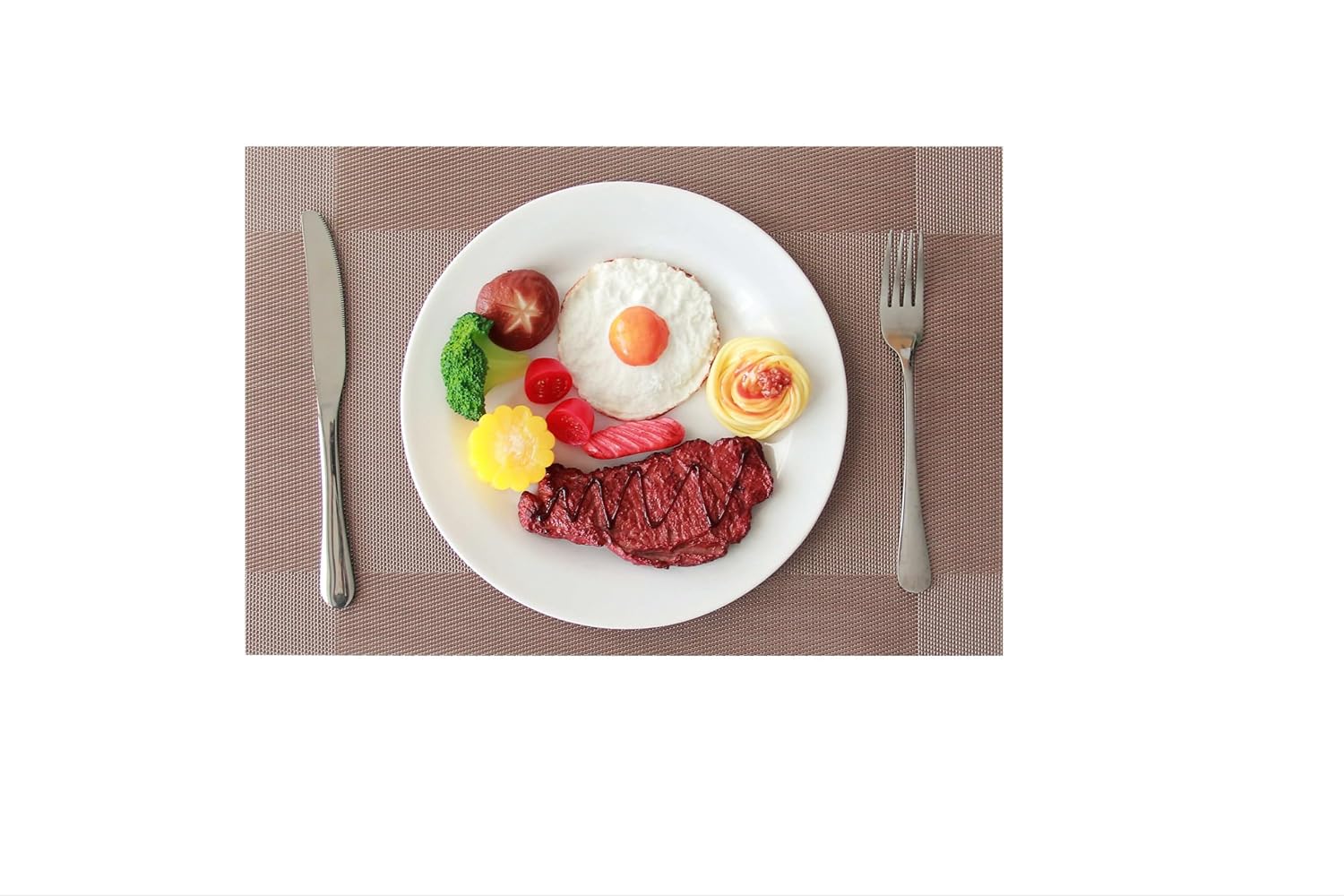 Dribble PVC Placemats Set of 6 | Heat-Resistant, Washable, Waterproof Table Mats | Anti-Slip Dining Table Placemats for Kitchen & Home Decor – 45x30cm, Design -Cinnamon Weave